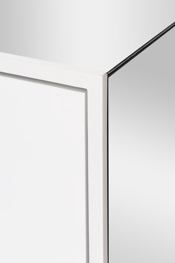 Modern White Console Table 2-Drawer Sleek Metal Frame 40x100x81cm