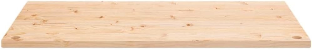Solid Pine Wood Desk Top 100x50cm Rustic Table Worktop for Home Office