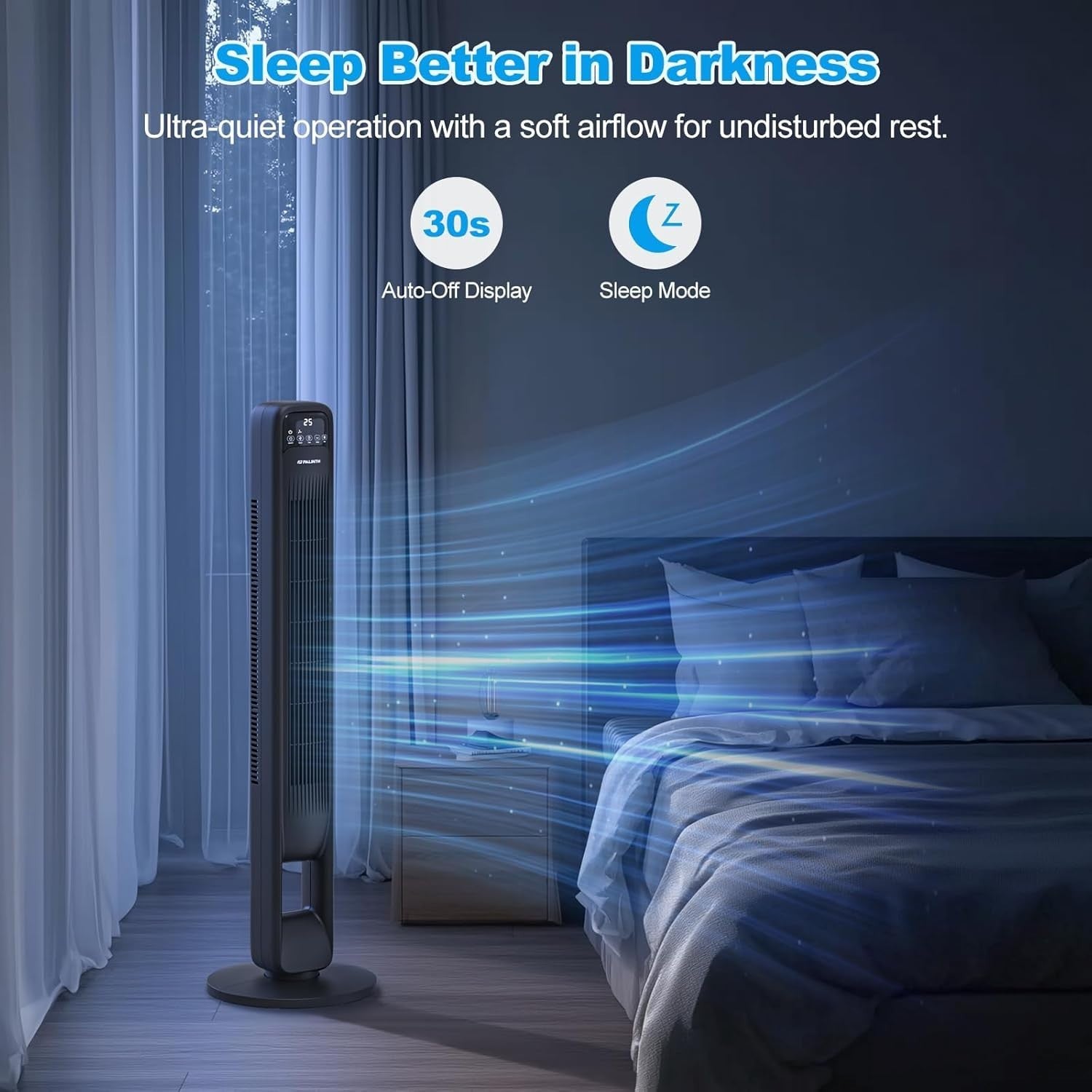 Tower Fan with Remote 40-Inch 3-Speed Oscillating Cooling Quiet Timer Display