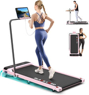 Under Desk Walking Treadmill 3.2HP 2-Level Incline LED Display Bluetooth