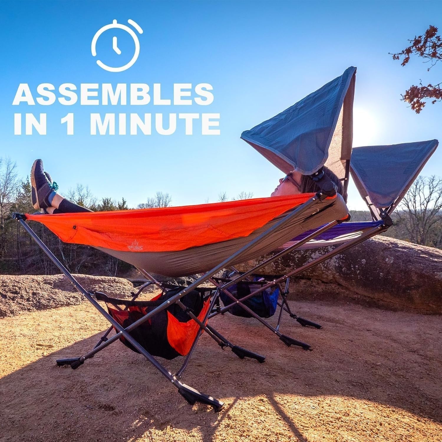 Camping Hammock with Mosquito Net | 290x140cm | 300kg Weight Capacity Kit
