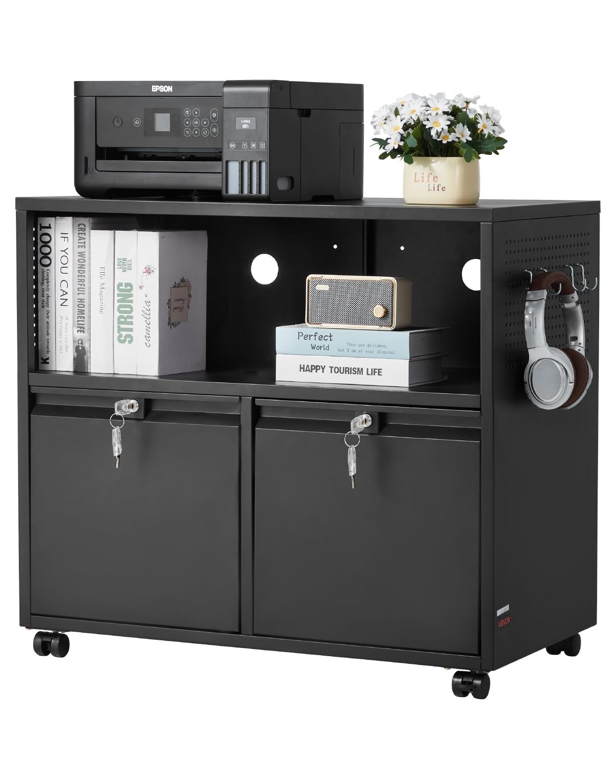 Wide 2 Drawer Metal Filing Cabinet Lockable Lateral A4 Letter Legal