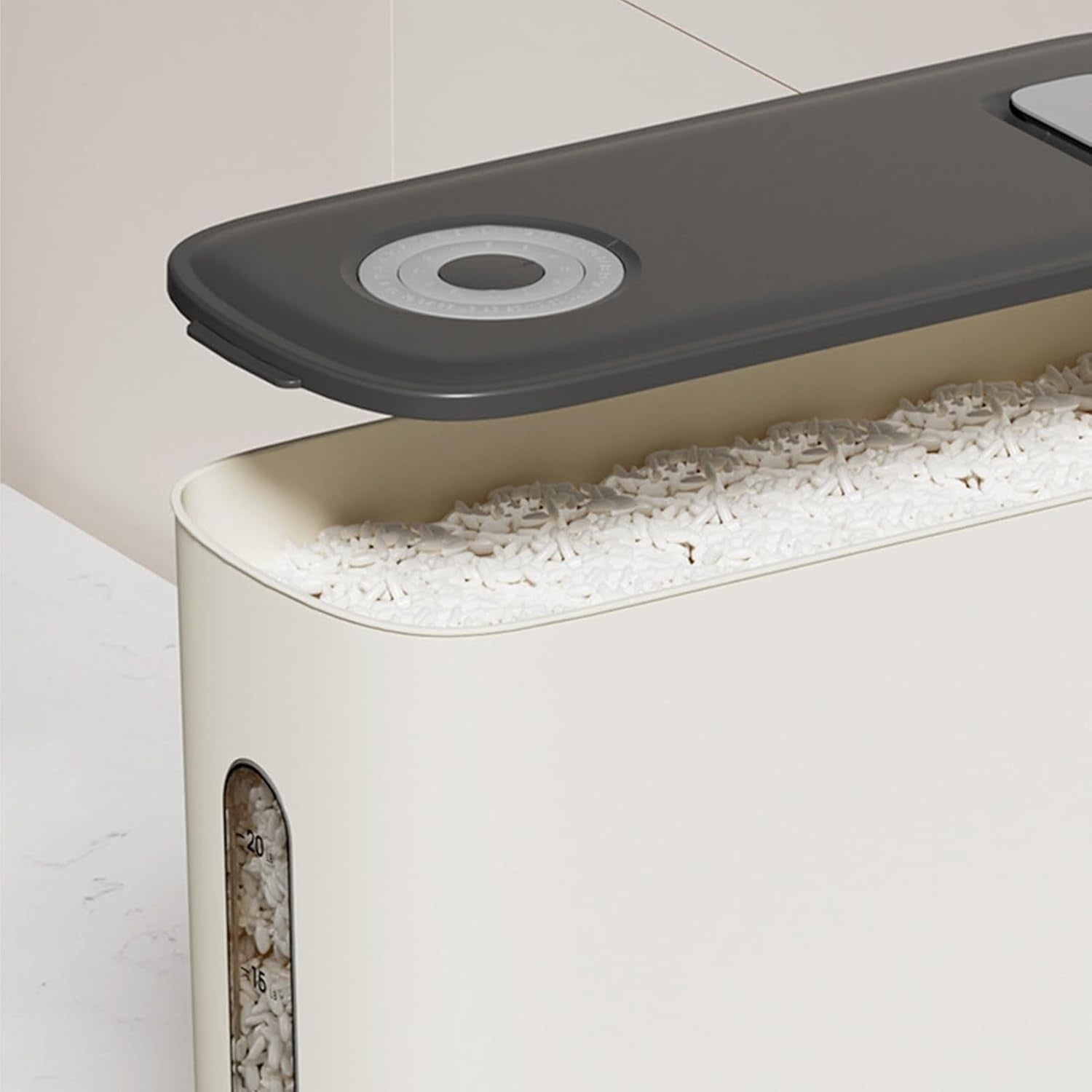 24L Airtight Rice Storage Container w Push Dispenser