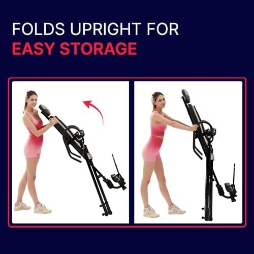 Deluxe Inversion Table Adjustable Lumbar Pad Back Pain Relief 300lb