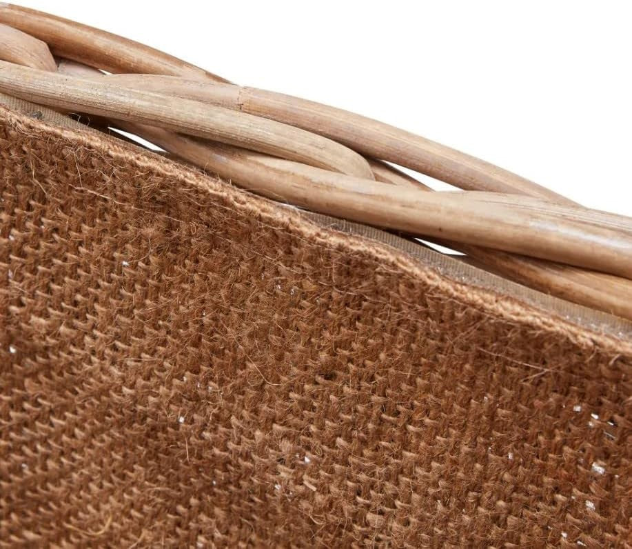 Large Kubu Rattan Laundry Basket on Wheels – Handmade Woven Storage Box 70x44x54