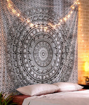 Extra-Large Cotton Elephant Mandala Wall Tapestry Boho 90x84