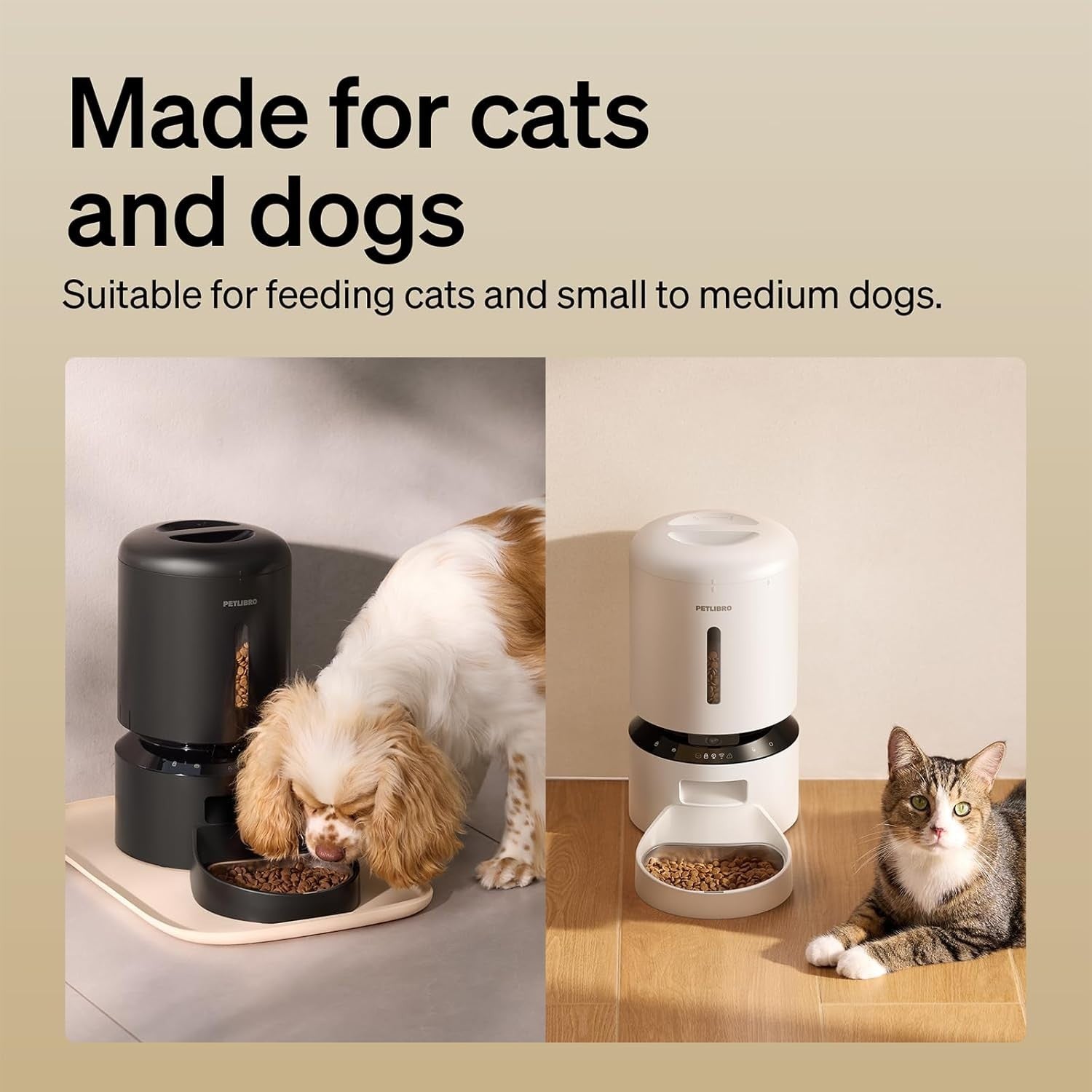 Automatic Pet Feeder Camera WiFi App Control 1080P HD 5L Food Bin