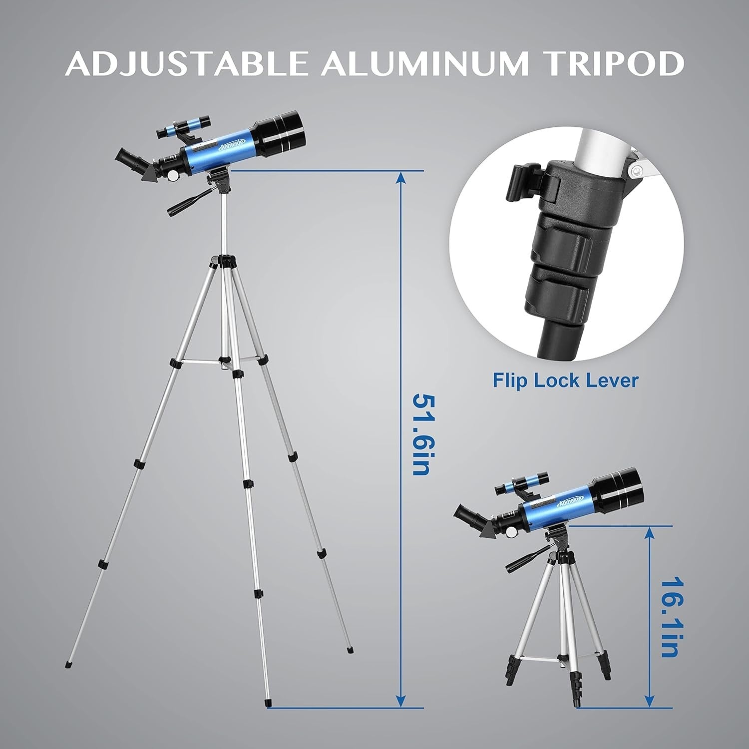 70mm Aperture 400mm Refractor Telescope for Adults & Kids with Tripod