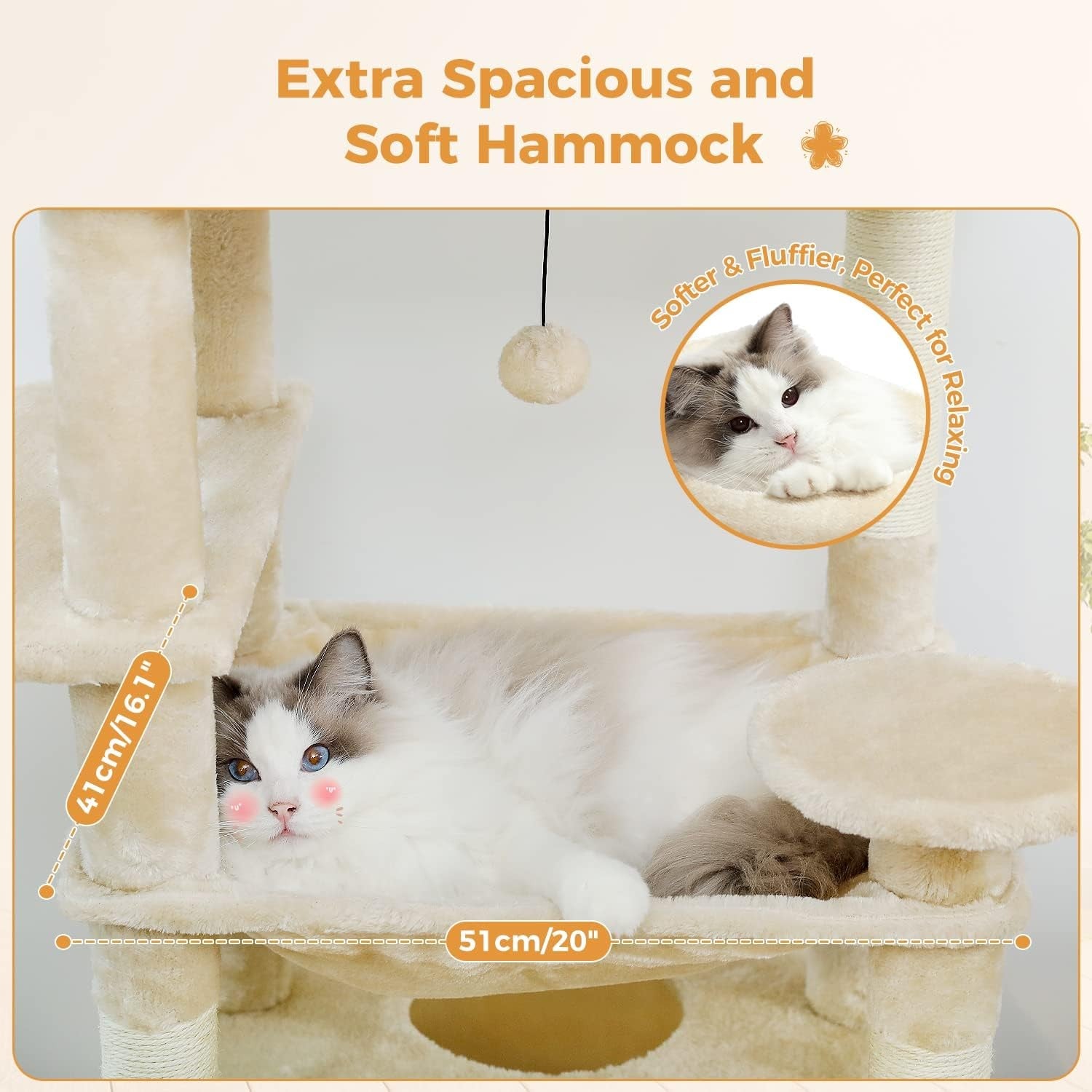 Large Cat Tree 184cm Extra Tall Multi Level Tower With Dual Condos & Perches