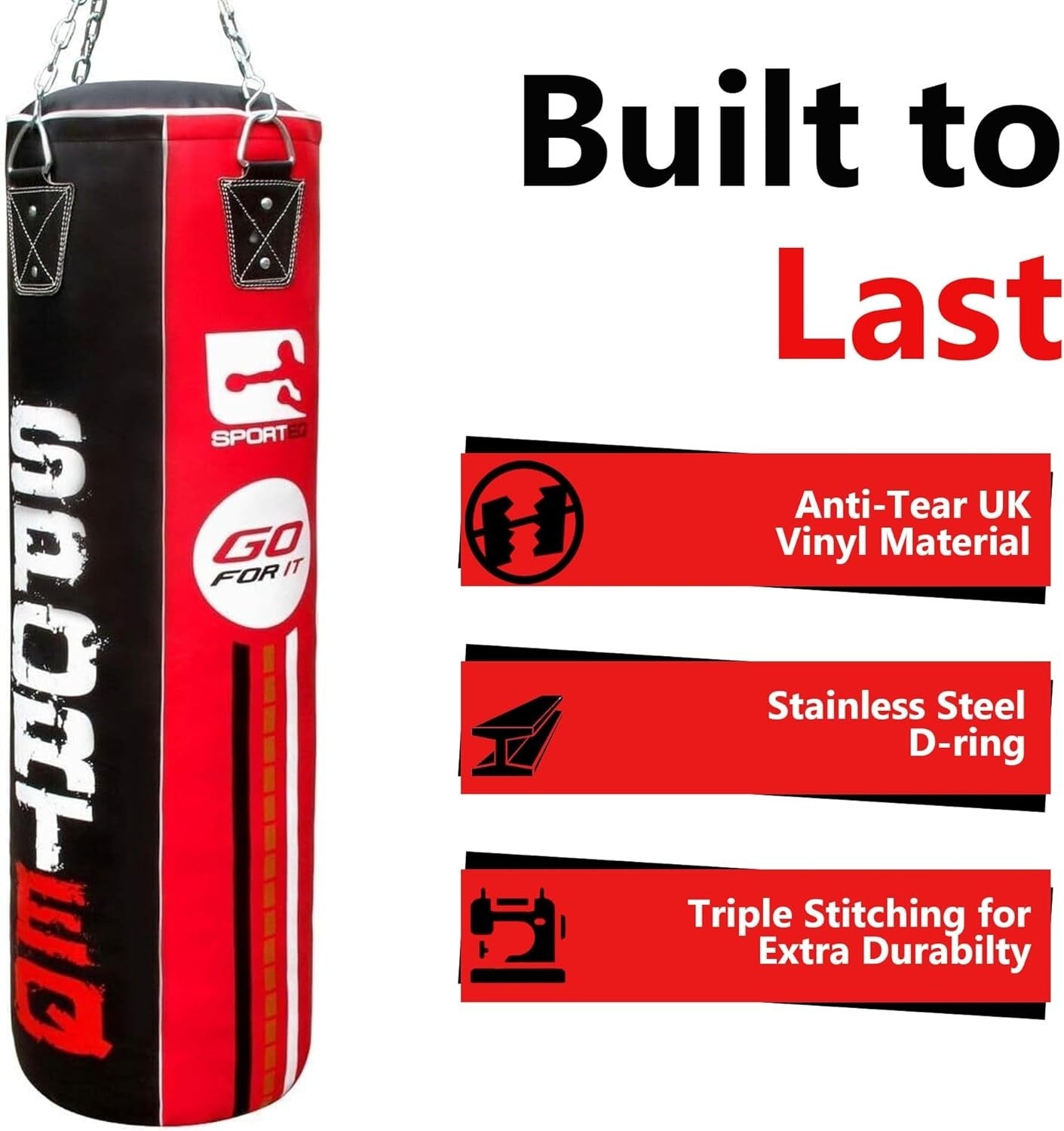 Heavy Filled 5FT Punching Bag Boxing MMA Kickboxing Training