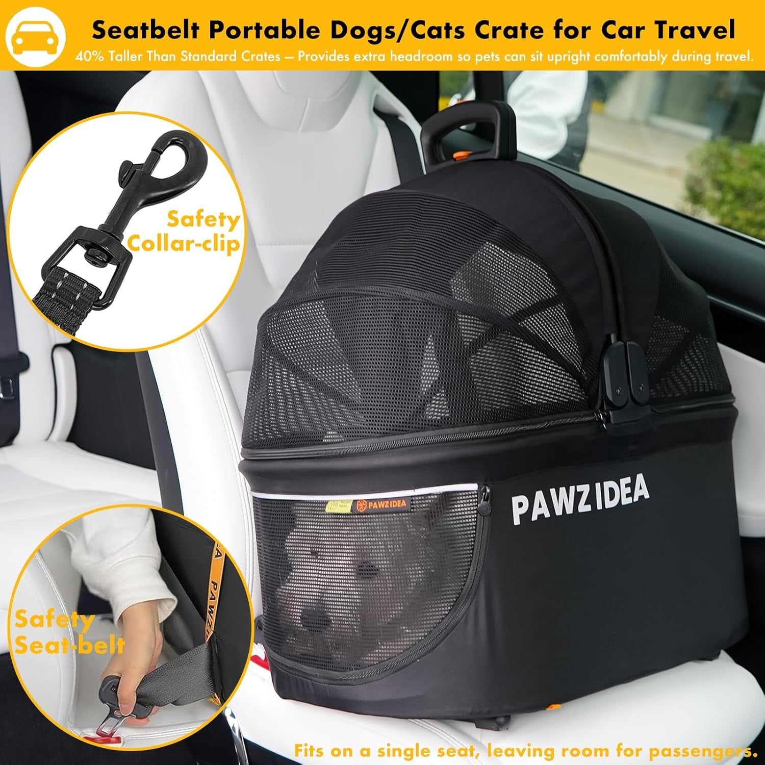 4 in 1 Pet Stroller Dog Cat Pushchair Detachable Carrier Foldable