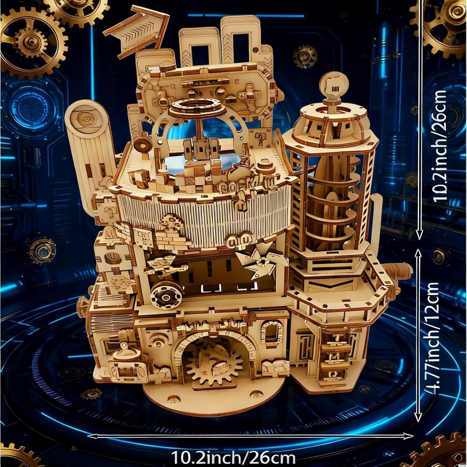 3D Wooden Marble Run Puzzle DIY Mechanical Model Kit Adult Build