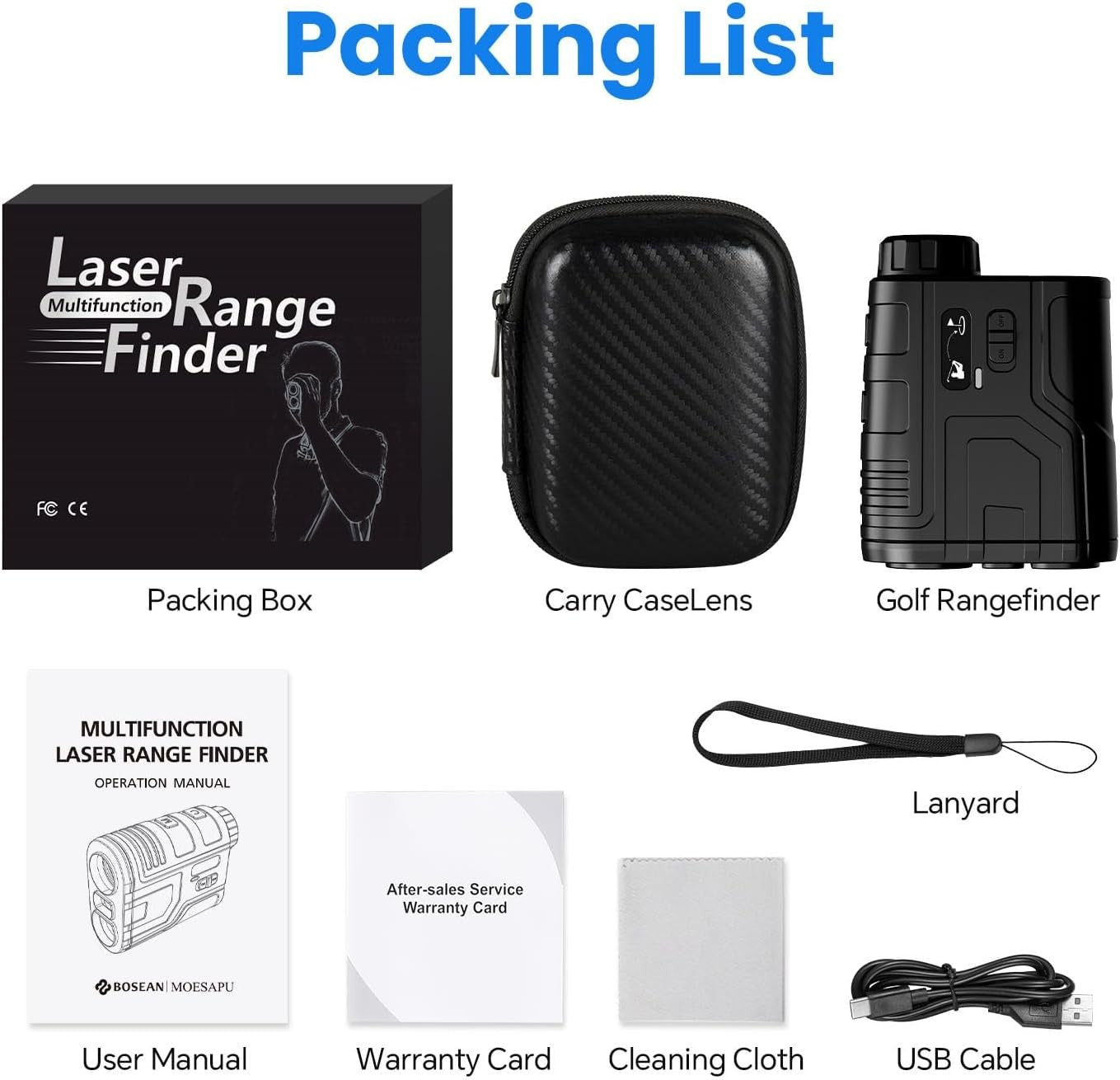 Golf Range Finder 1200 Yards Slope Flag Lock Vibration Rechargeable
