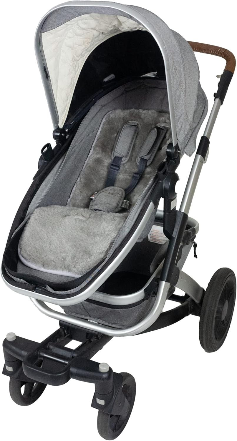 Merino Wool Pram Liner Baby Stroller Seat Insert Universal Fit Grey