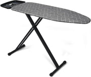 Extra Large Ironing Board 122x43cm Adjustable Height Steam Rest Grey