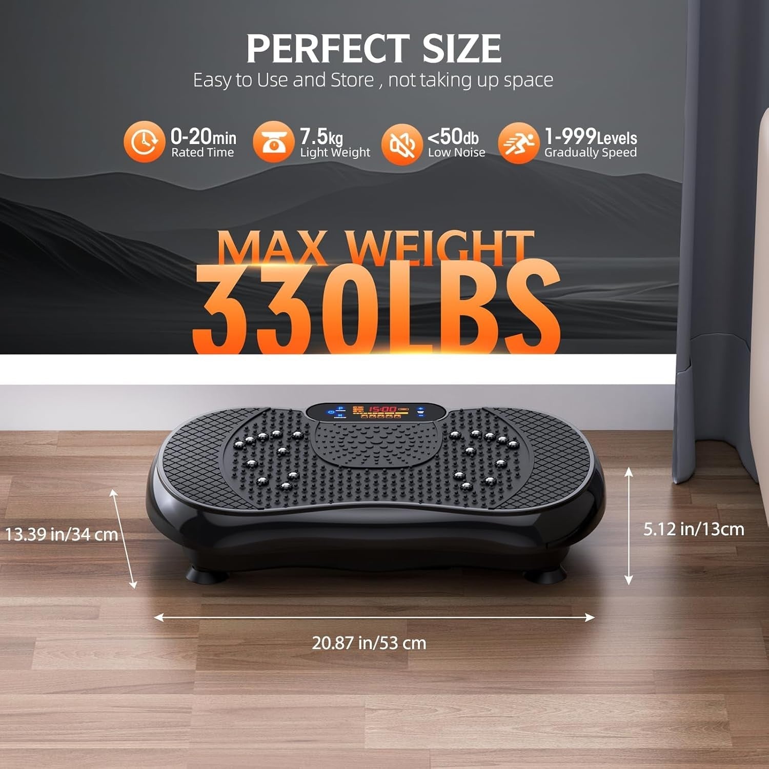 Vibration Plate Exercise Machine 5 Programs 330LB Lymphatic Body Shaper