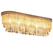 Modern 82cm Crystal Raindrop Chandelier Ceiling Light E14 5 Bulb Luxury Fixture