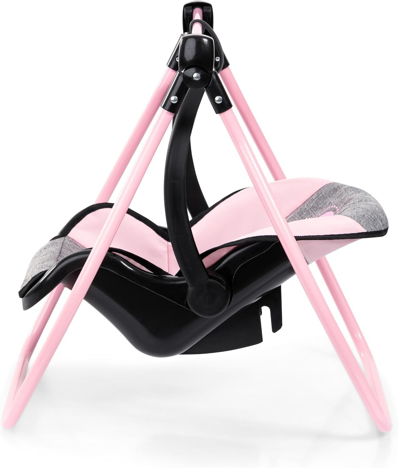 Pink Dolls Stroller Pram Set Pushchair Swing Bag Basket Toy