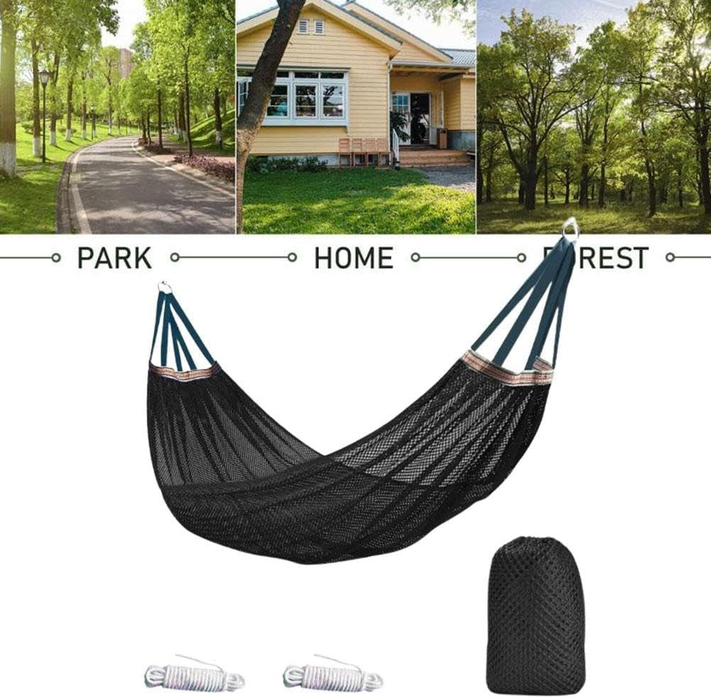 Portable Lightweight Camping Hammock 400lb Load Nylon with Tree Straps Green