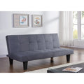 3 Seater Sofa Bed Charcoal Faux Suede | Click Clack Recliner Compact Couch