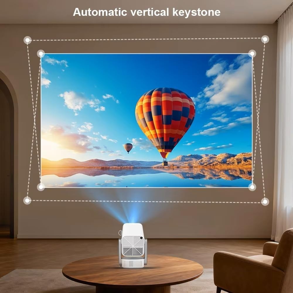 1080P Smart Projector Android WiFi 6 Bluetooth 4K 3D Outdoor