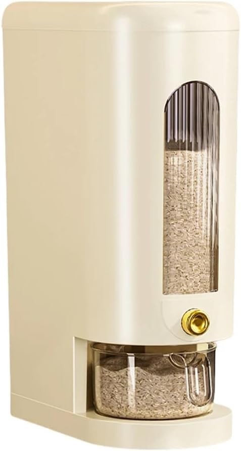 10KG Automatic Rice Dispenser Sealed Grain Storage Bucket with Cups