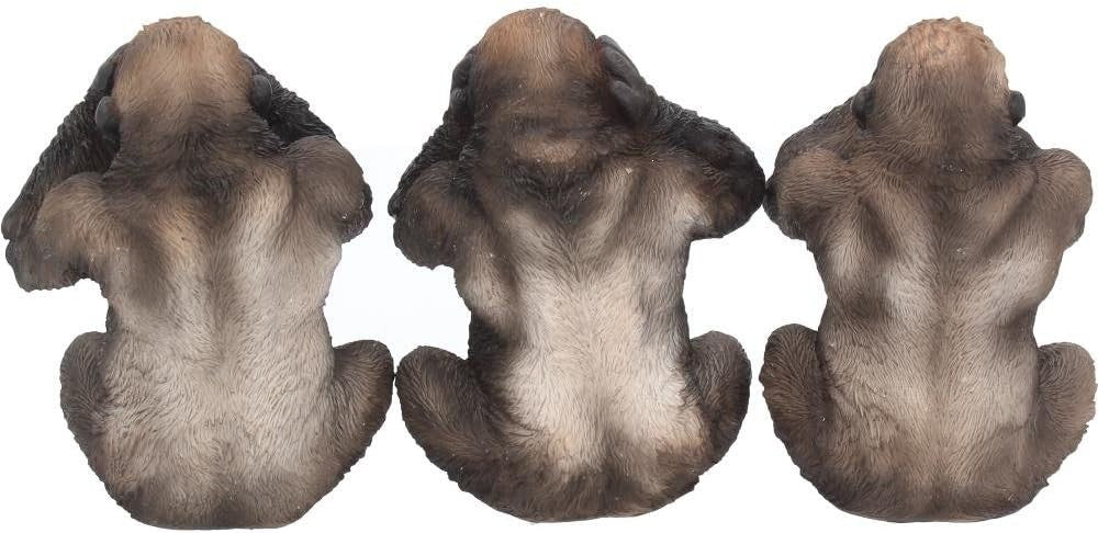 Three Wise Gorillas Figurines Set Resin 13.5cm Animal Ornament Home Decor Gift
