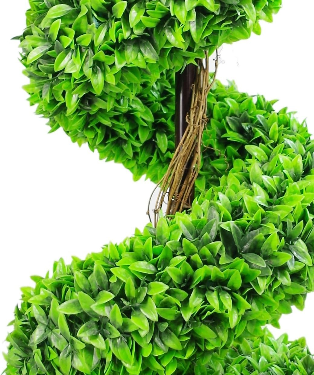 Artificial Spiral Topiary Tree 90cm Large Leaf Potted Decorative Planter Outdoor