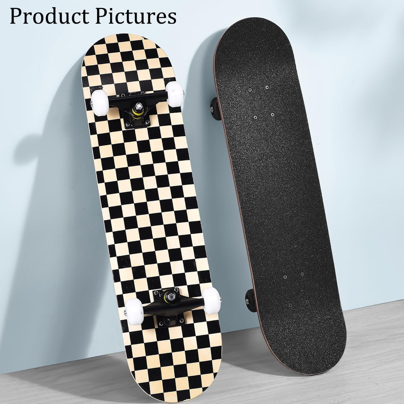 31in Complete Skateboard Beginners Kids Adults Double Kick Maple Deck Tool