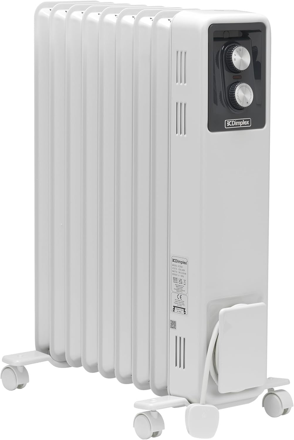 2KW Oil-Free Column Radiator Electric Heater Adjustable Thermostat