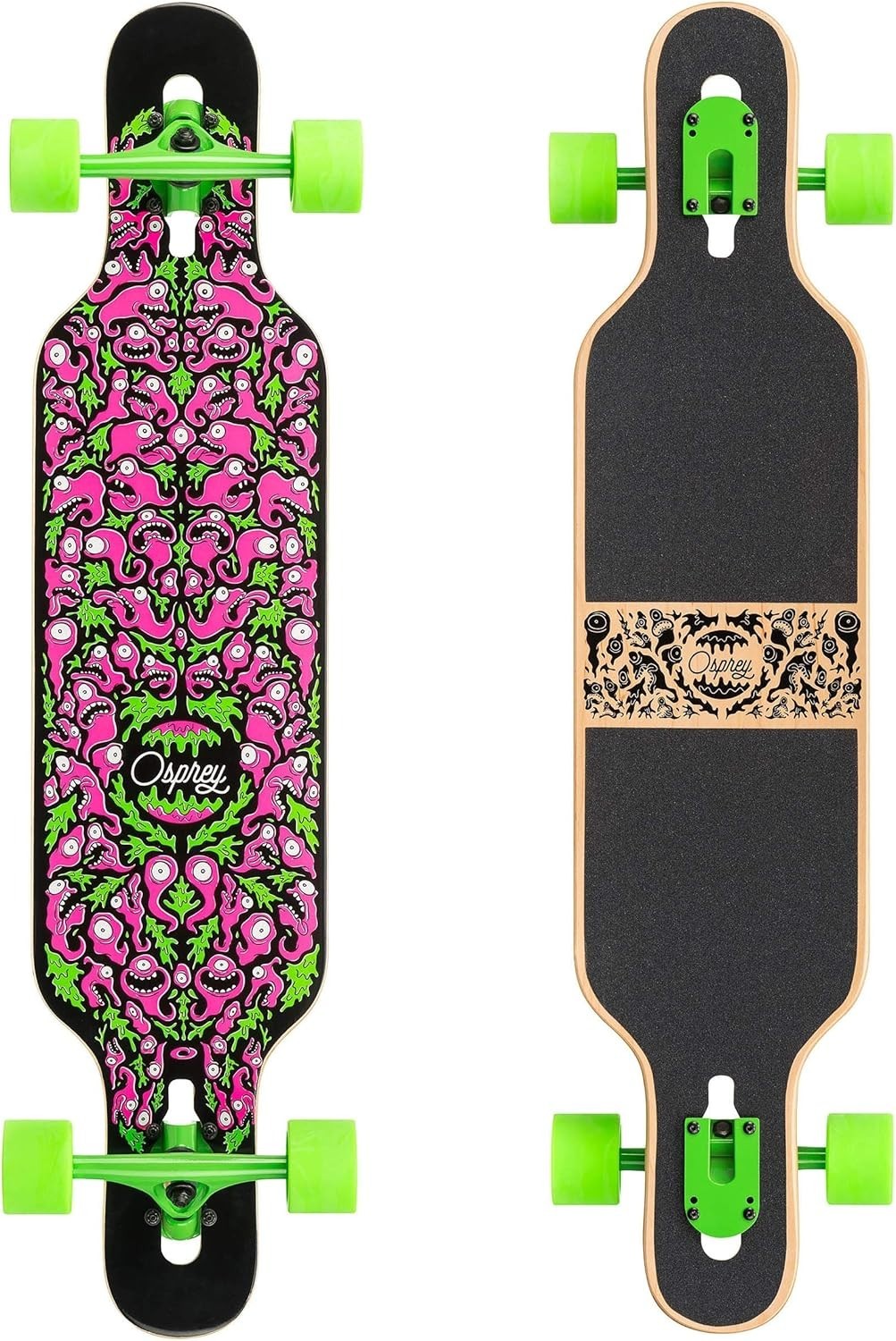 39" Longboard Skateboard Maple Deck Drop Through Cruiser for Beginners