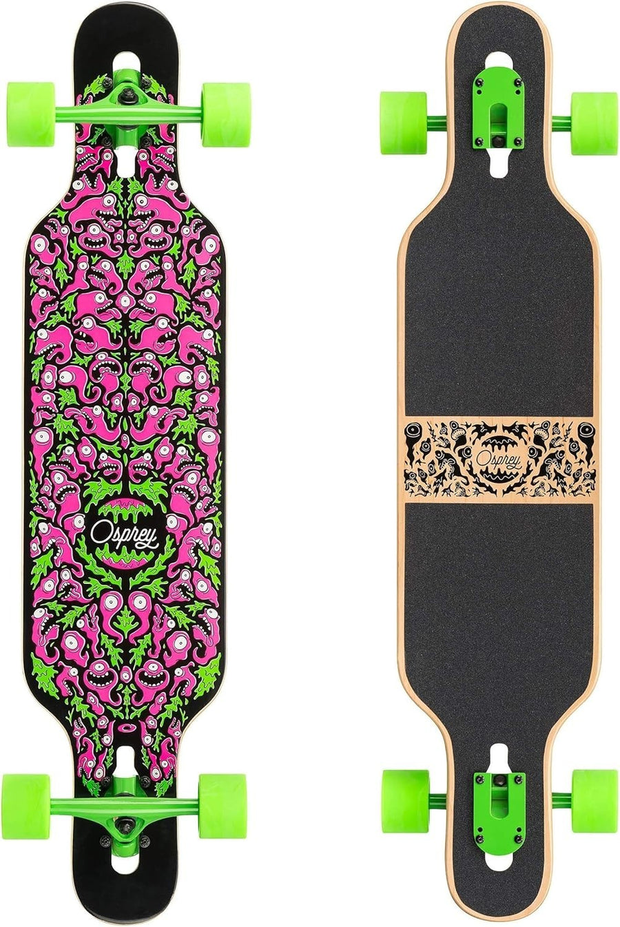39" Longboard Skateboard Maple Deck Drop Through Cruiser for Beginners