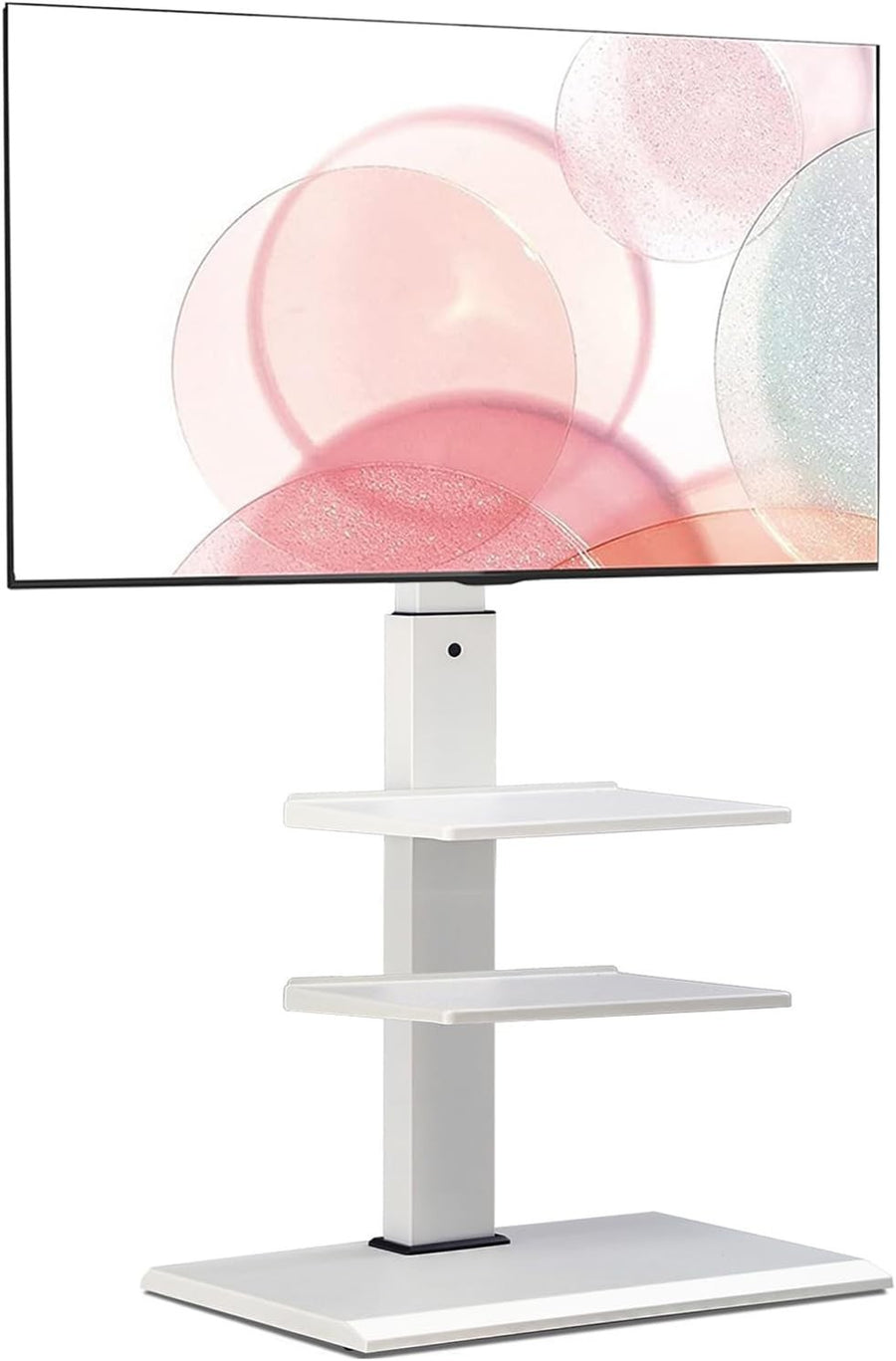 TV Stand Floor Mount 32-75" Swivel Tilt Shelf Heavy Duty White VESA 600x400