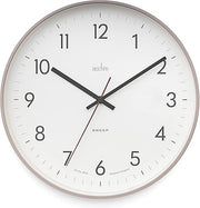 30cm Modern Wall Clock Silent Sweep Mocha Slimline Minimalist Home Decor