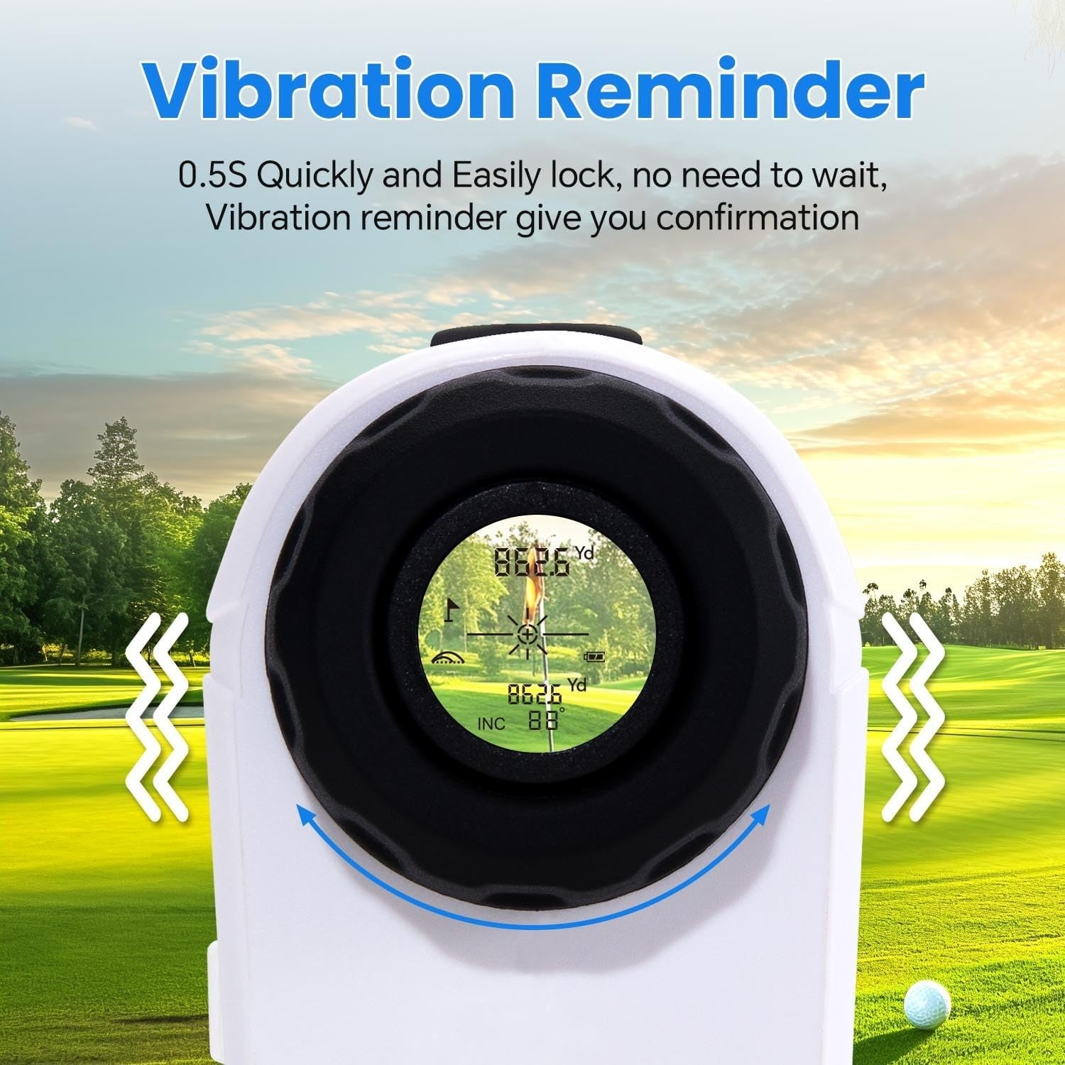 Golf Range Finder 1200 Yards Slope Flag Vibration Rechargeable