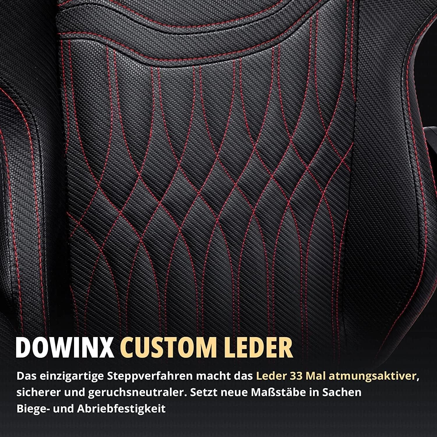 Gaming Chair Pocket Spring Cushion Massage Lumbar Footrest Black