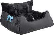 Soft Plush Dog Car Seat Bed Pet Booster Travel Carrier Safety Leash