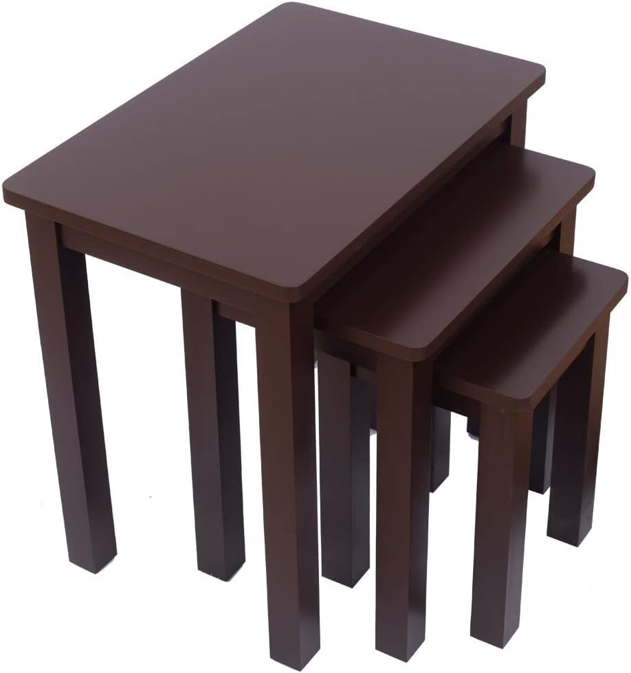 Walnut Brown End Table Side Accent Furniture Rectangular Engineered Wood 8kg