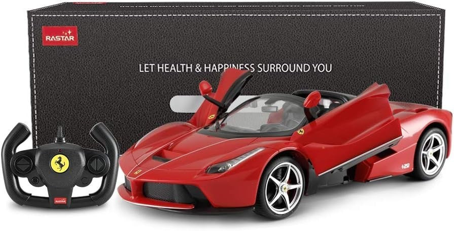 1:14 RC Car – Red Convertible with Open Doors, Working Lights & Drift