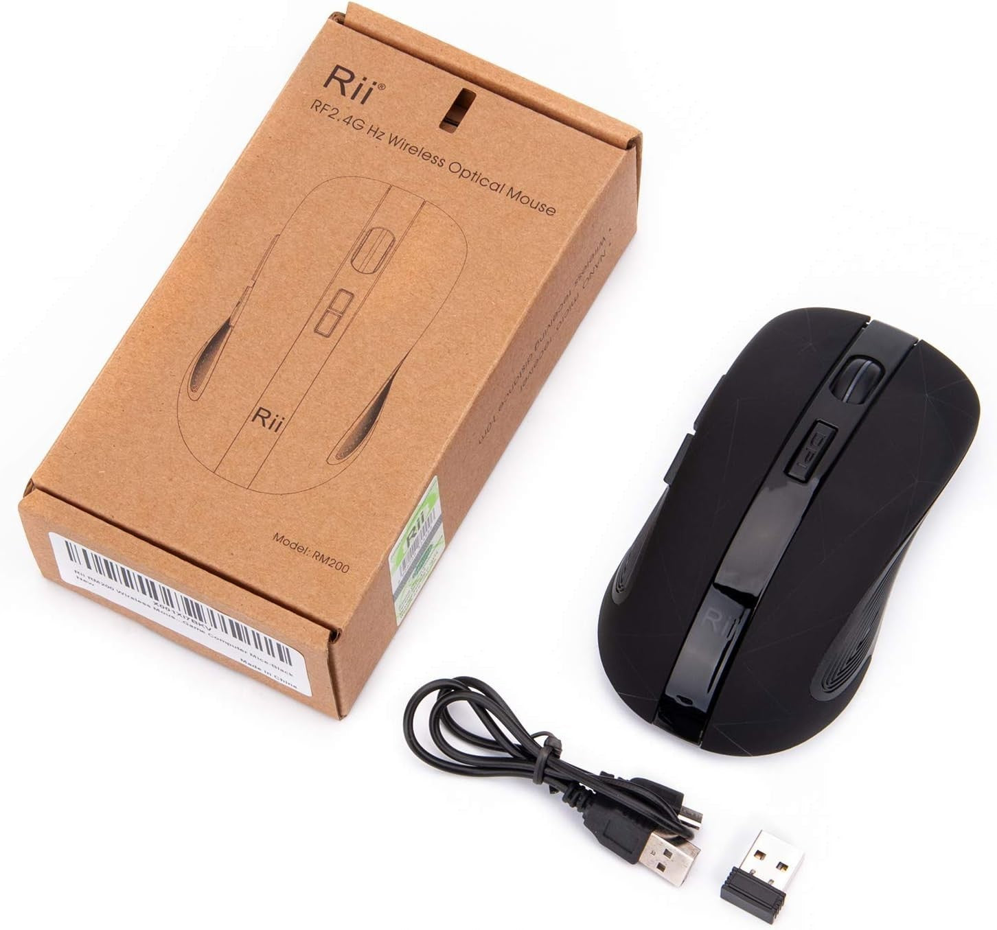 Wireless Gaming Mouse RGB Rechargeable 1600 DPI 2.4G USB Silent PC Laptop
