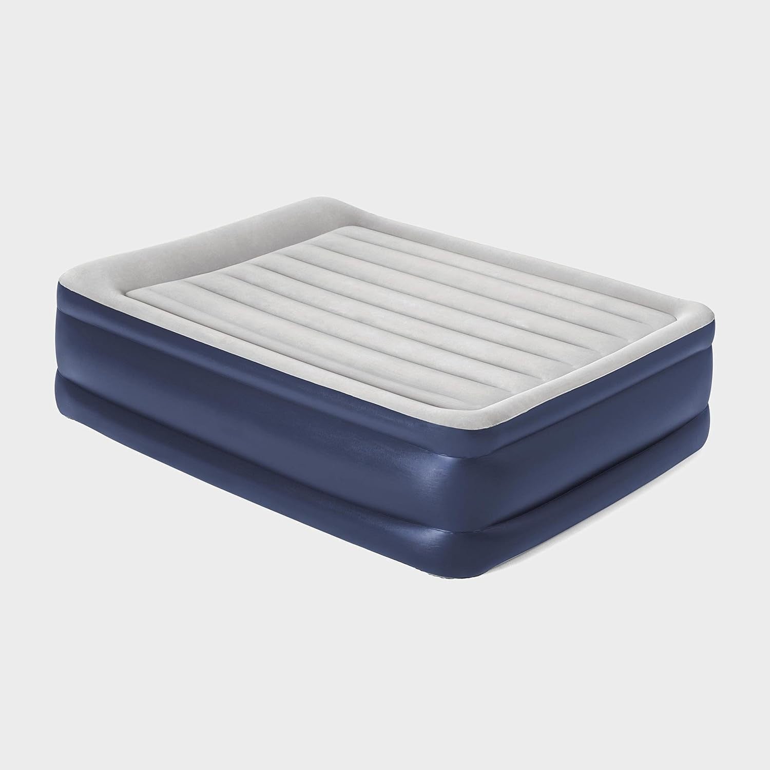High Rise King Airbed w/ Built-In Pump & Flocked Pillow for Camping