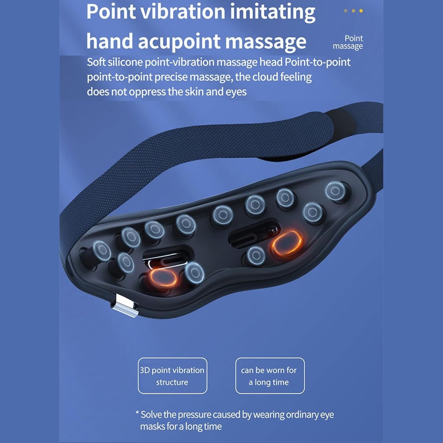 Smart Heated Eye Massager Vibration Compression Foldable