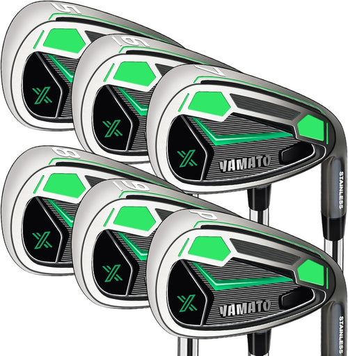 Mens Right Hand Golf Iron Set 5-PW Stiff Steel Shaft Precision Control