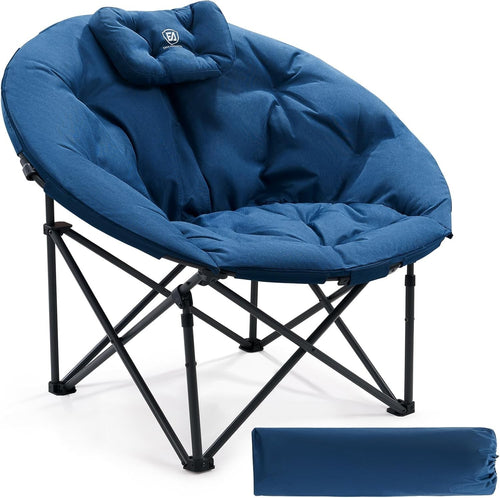 Padded XL Folding Camping Chair Heavy Duty Outdoor Chair 150kg Capacity