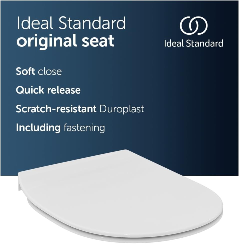 Connect Toilet Seat White Soft Close Removable Durable Duroplast
