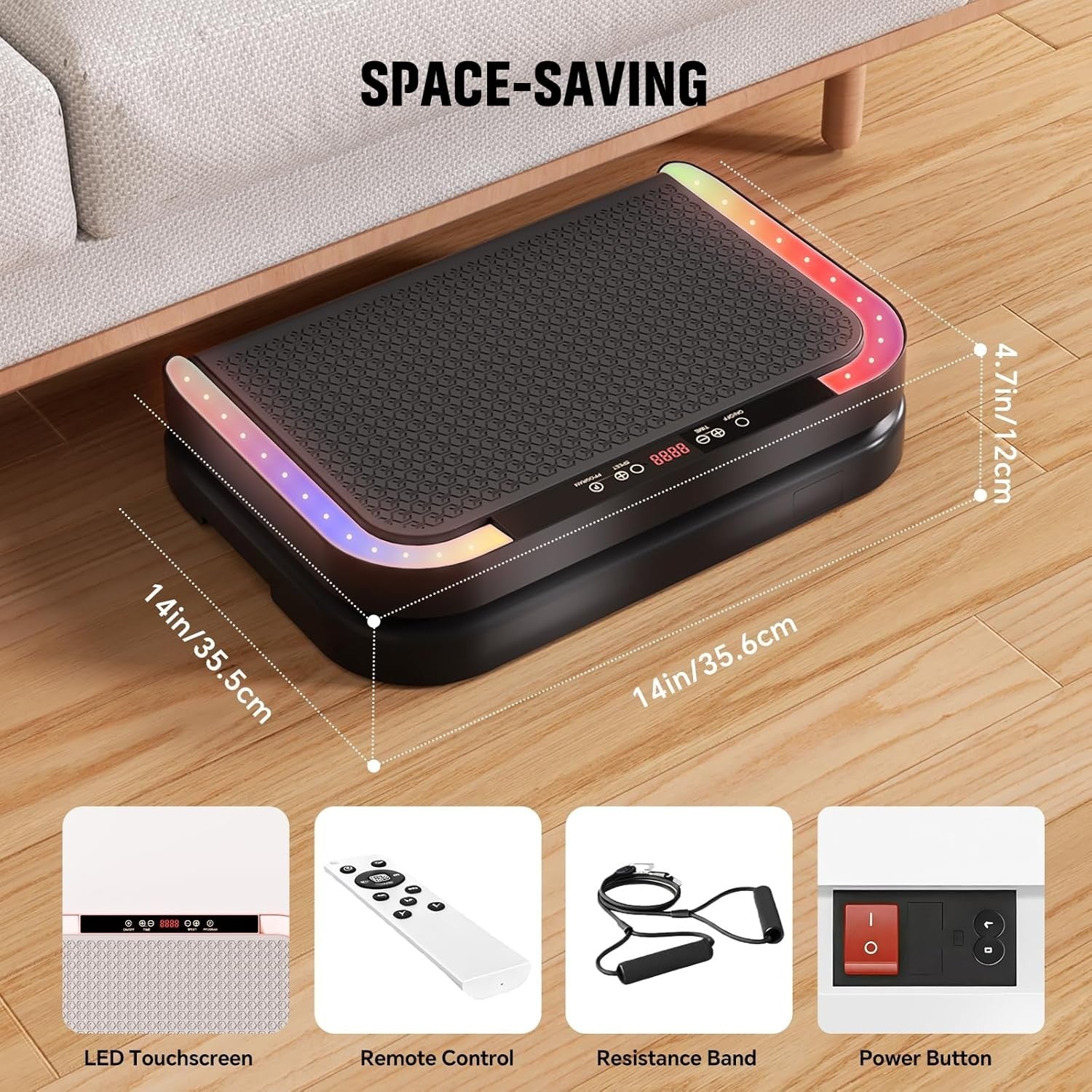 Whole Body Vibration Recovery Platform 200 Speed Bluetooth Home