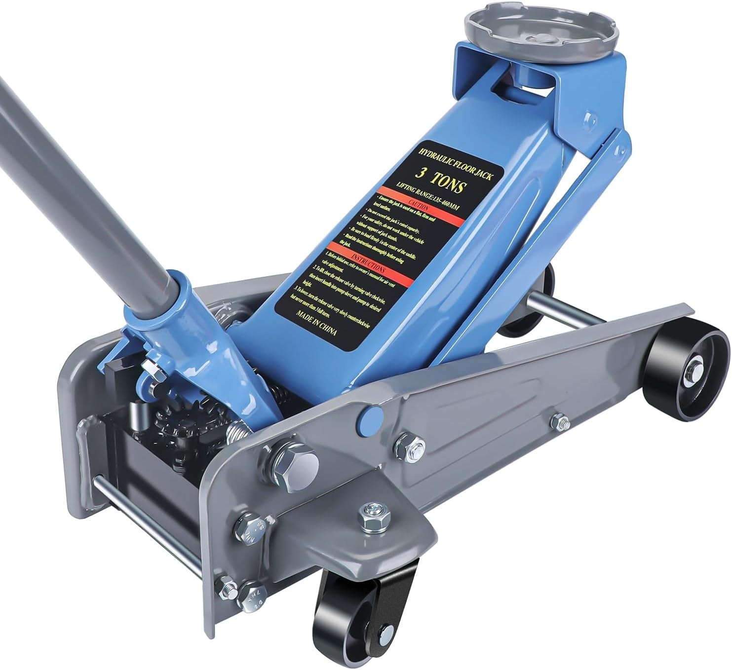 3 Ton Trolley Floor Jack Aluminum Steel Low Profile Car SUV Lift 133–460mm