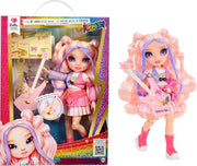 23cm Fashion Doll Rock Band Bass Guitar Stickers Posable Toy