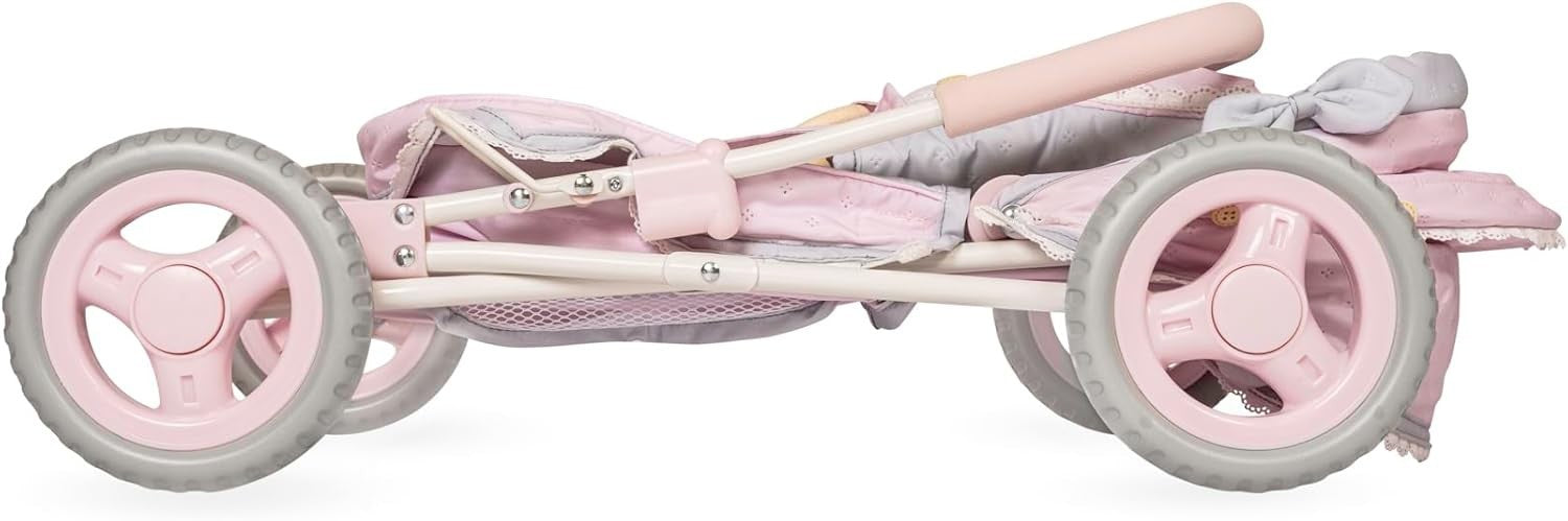 Folding Dolls Pram Pushchair with Parasol Lightweight Luxury Design