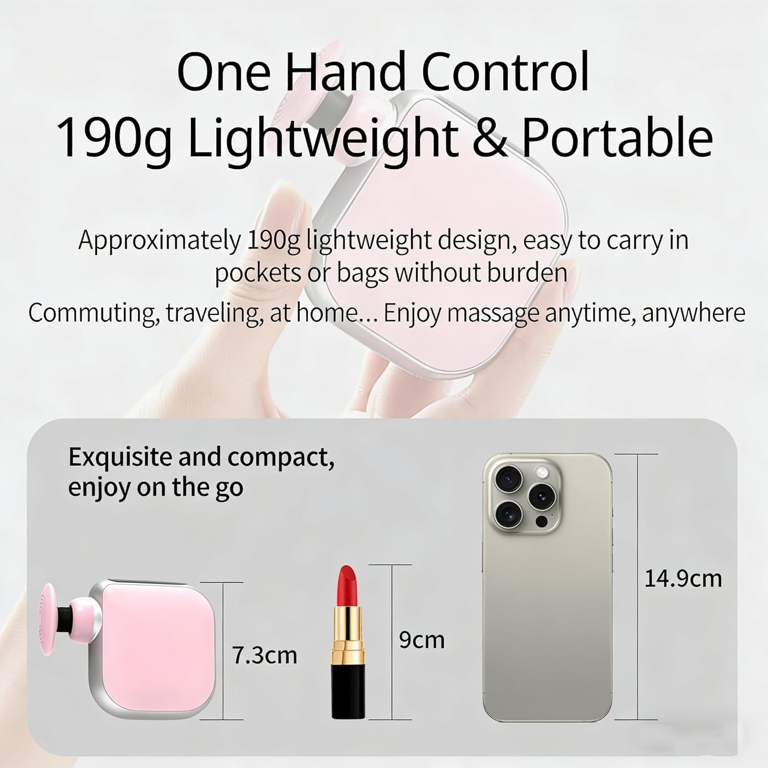 Pocket Massage Gun Mini Deep Tissue Percussion Quiet Handheld Travel Muscle